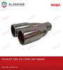 Universal Stainless Steel Double-Barrel Chrome Exhaus 250X180Mm, Style 1