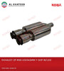 Universal Stainless Steel Y Shaped Dual Exhaust Pipe With LED 63X545Mm