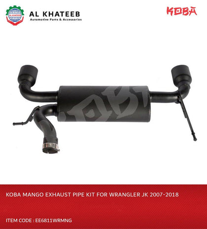 Koba Mango Exhaust Pipe Kit For Wrangler Jk 2007-2018