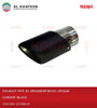Universal Car Exhaust Pipe Stainless Steel Bevel Design Chrome+Black 185*65MM