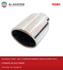 Universal Car Exhaust Pipe Black Inner, Chrome 60Mmx89Mmx165Mm