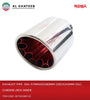 Universal Car Exhaust Pipe Red Inner, Chrome 60Mmx89Mmx165Mm