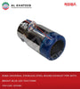 Universal Stainless Steel Round Exhaust Pipe With Bright Blue LED 76X175Mm
