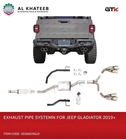 GTK Car Performance Exhaust Extension Pipe System Kit Gladiator 2019+
