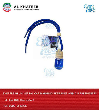 Al Khateeb Everfresh Universal Car Hanging Perfumes And Air Fresheners - Little Bottle, Black/1Db=42 Pcs/ 1Mctn =294 Btls