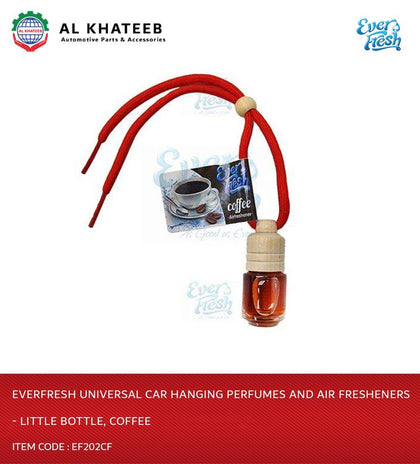 Al Khateeb Everfresh Universal Car Hanging Perfumes And Air Fresheners - Little Bottle, Coffee/1Db=42 Pcs/ 1Mctn =294 Btls