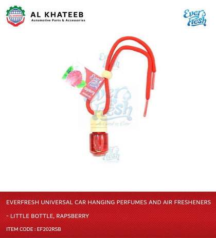 Al Khateeb Everfresh Universal Car Hanging Perfumes And Air Fresheners - Little Bottle, Rapsberry/1Db=42 Pcs/ 1Mctn =294 Btls