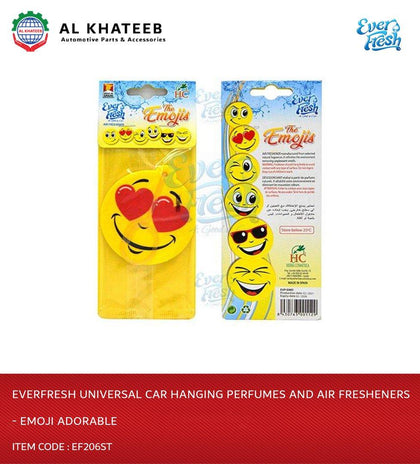 Al Khateeb Everfresh Universal Car Hanging Perfumes And Air Fresheners - Emoji Adorable, Str/1Db=50 Ppr/ 1Mctn =250 Ppr