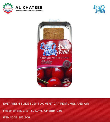 Al Khateeb Everfresh Slide Scent Ac Vent Car Perfumes And Air Fresheners Last 60 Days, Cherry 28G