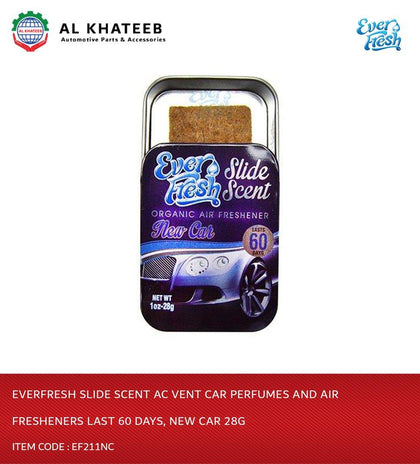 Al Khateeb Everfresh Slide Scent Ac Vent Car Perfumes And Air Fresheners Last 60 Days, New Car 28G