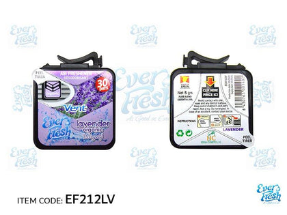 Al Khateeb Everfresh Universal Ac Vent Car Perfumes And Air Fresheners - Organic Air Freshener, Lavender 5Gm