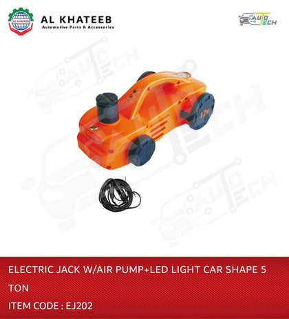 Electric Jack with Air Pump + LED Light Car Shape 5Ton