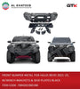 FRONT BUMPER METAL FOR HILUX REVO 2021-25, W/WINCH BRACKETS & SKID PLATES BLACK