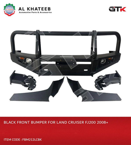 GTK Black Front Bumper For Land Cruiser Fj200 2008+