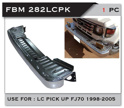 GTK Front Bumper For Land Cruiser Pickup FJ70 1998-2005, Chrome