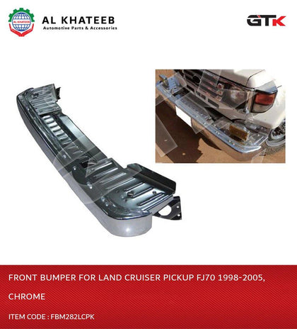 GTK Front Bumper For Land Cruiser Pickup FJ70 1998-2005, Chrome