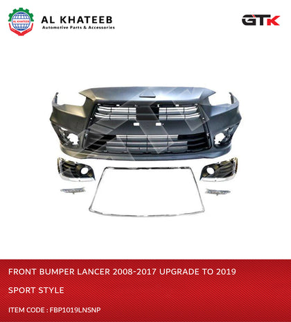 Front Bumper Lancer 2008-2017 Upgrade To 2019 Sport Style