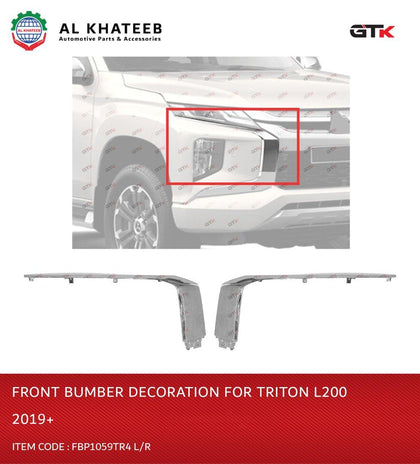 GTK Front Bumper Decoration For Triton L200 2019+, Right