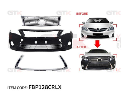GTK Car Front Bumper Grille Corolla 2008-2013 Upgrade To Lexus Style