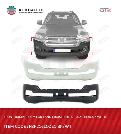 GTK Car ABS Front Bumper Land Cruiser FJ200 2016-2021, OEM Black