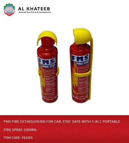 Al Khateeb Fms Fire Extinguisher For Car, Stay Safe With 5 In 1 Portable Fire Spray 1000Ml