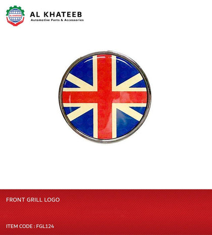 Universal Car Front Grille Emblem Badge Red Union Jack England Uk Flag Decal