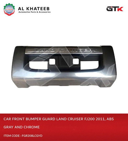 Car Front Bumper Guard Land Cruiser FJ200 2011, ABS Gray And Chrome