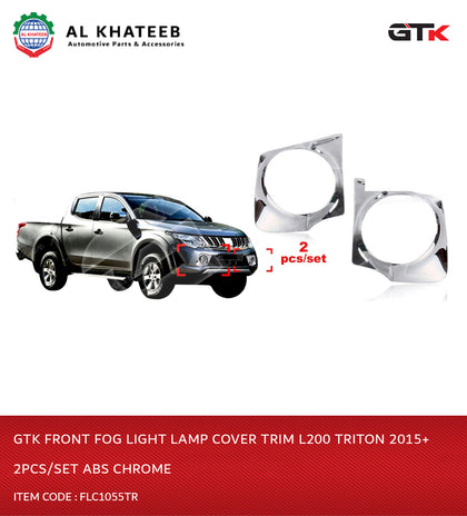 GTK Front Fog Light Lamp Cover Trim L200 Triton 2015+ 2Pcs/Set ABS Chrome