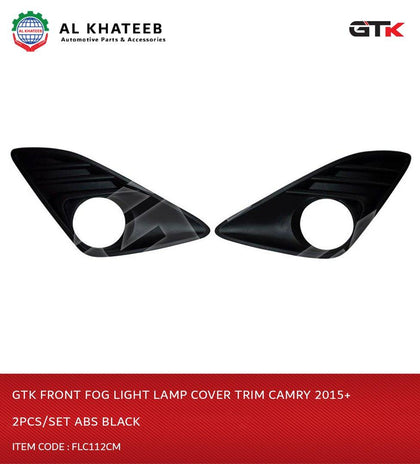 GTK Front Fog Light Lamp Cover Trim Camry 2015+ 2Pcs/Set ABS Black