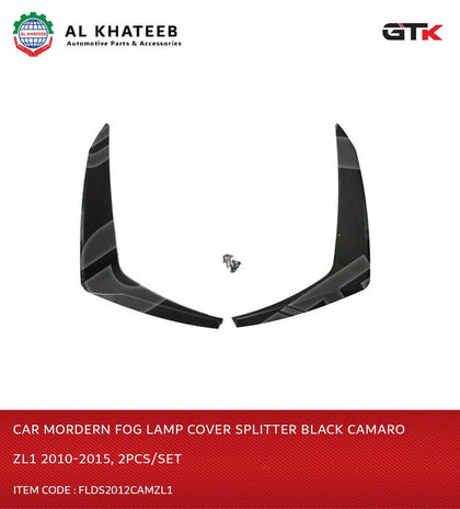 GTK Car Mordern Fog Lamp Cover Splitter Black Camaro Zl1 2010-2015, 2Pcs/Set