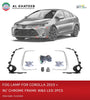 AutoTech Car Front Special Fog Lamp Kit Corolla 2019 With Wires & Switch, Chrome Frame 2Pcs/Set