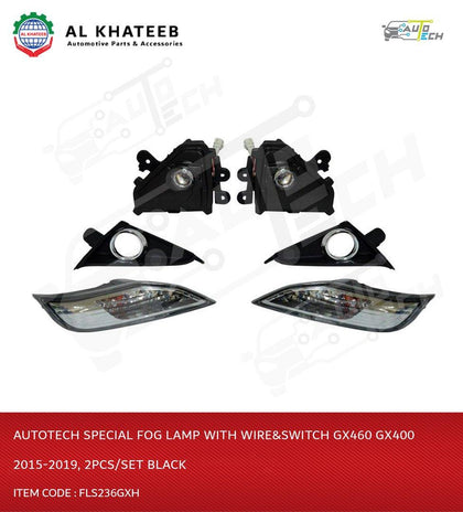 AutoTech Special Fog Lamp With Wire&Switch GX460 GX400 2015-2019, 2PCS/Set Black