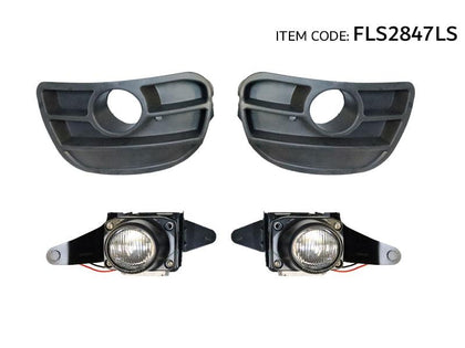 AutoTech Car Front Special Fog Lamp Kit With Frame Cover Lanos 2007