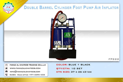Mycar Double Barrel Cylinder Foot Pump Air Inflator 50X100Cm