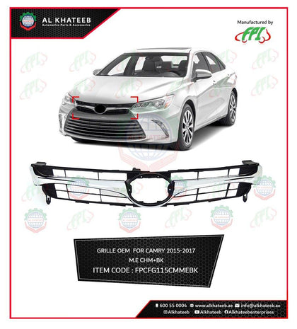 Al Khateeb OEM Front Grille Camry 2015-2017 Middle East, Chrome