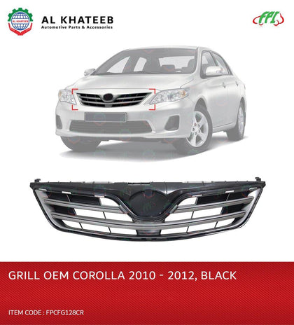 Al Khateeb Fpi Car Front Grille OEM Corolla 2010-2012, Black