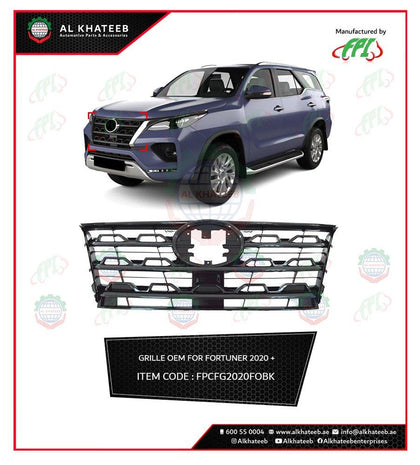 Al Khateeb FPI OEM Front Grille Fortuner 2020+ ABS Black