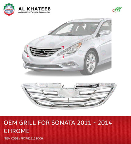 Al Khateeb FPI OEM Front Grille Sonata 2011-2014, Chrome
