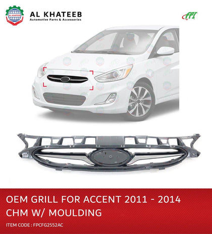 Al Khateeb FPI OEM Front Grille Accent 2011-2014 Chrome With Moulding