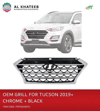 Al Khateeb FPI OEM Front Grille Tucson 2019+ Chrome Black