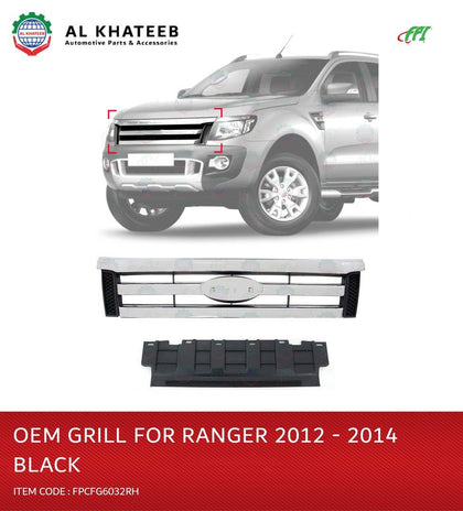 Al Khateeb FPI OEM Car Front Grille Ranger 2012-2014, Black