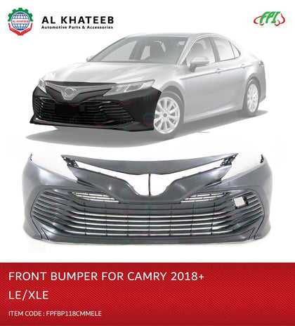 Al Khateeb FPI Front Bumper With Finisher For Camry Le/Xle 2018+, No Fog Lamp Hole