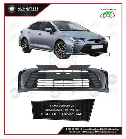 Al Khateeb FPI Front Bumper With Finisher For Corolla 2018+