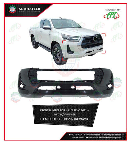 Al Khateeb FPI Front Bumper For Hilux Revo 2021+ 4Wd With Finisher