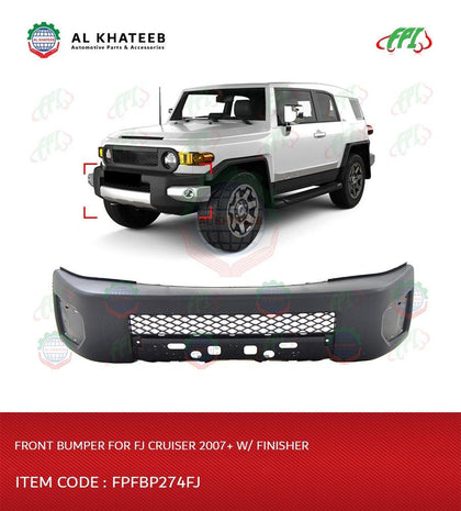 Al Khateeb FPI Front Bumper With Grille FJ Cruiser 2007+ With Finisher Black