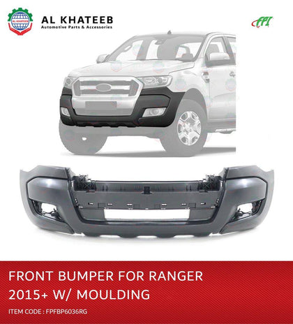 Al Khateeb FPI Front Bumper For Ranger 2015+ With Bumper Moulding Mat, Black