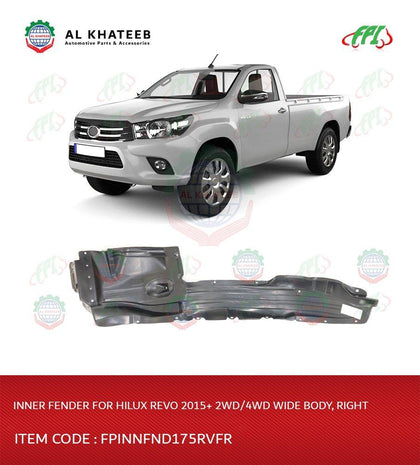 Al Khateeb FPI Front Inner Fender Cover Right Hilux Revo 2015+, 2Wd/4Wd Wide Body