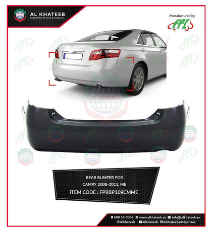 Al Khateeb FPI Car Rear Bumper Camry 2008-2011, ABS No Paint,Middle East Version