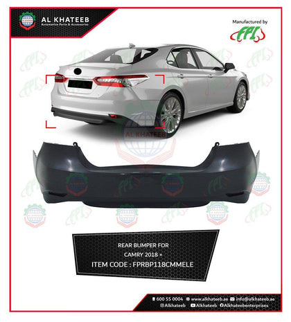 Al Khateeb FPI Car Rear Bumper Camry 2018+, ABS No Paint, Le/Xle Style