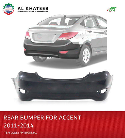 Al Khateeb FPI Car Rear Bumper Accent 2011-2014, ABS No Paint